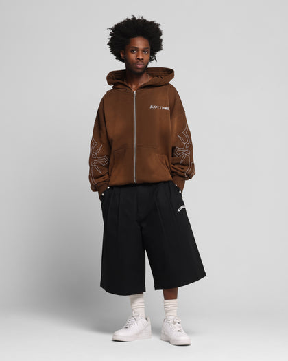 Loiter Atmosphere Zip Hoodie Vintage Brown