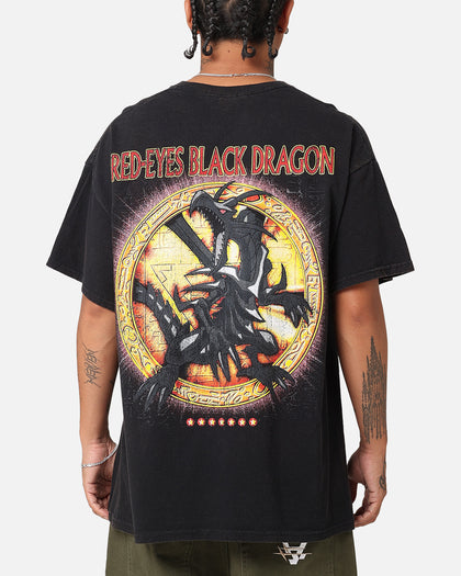 Goat Crew X Yu-Gi-Oh! Red Eyes Vintage T-Shirt Black Wash