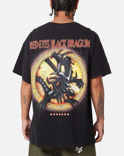 Goat Crew X Yu-Gi-Oh! Red Eyes Vintage T-Shirt Black Wash