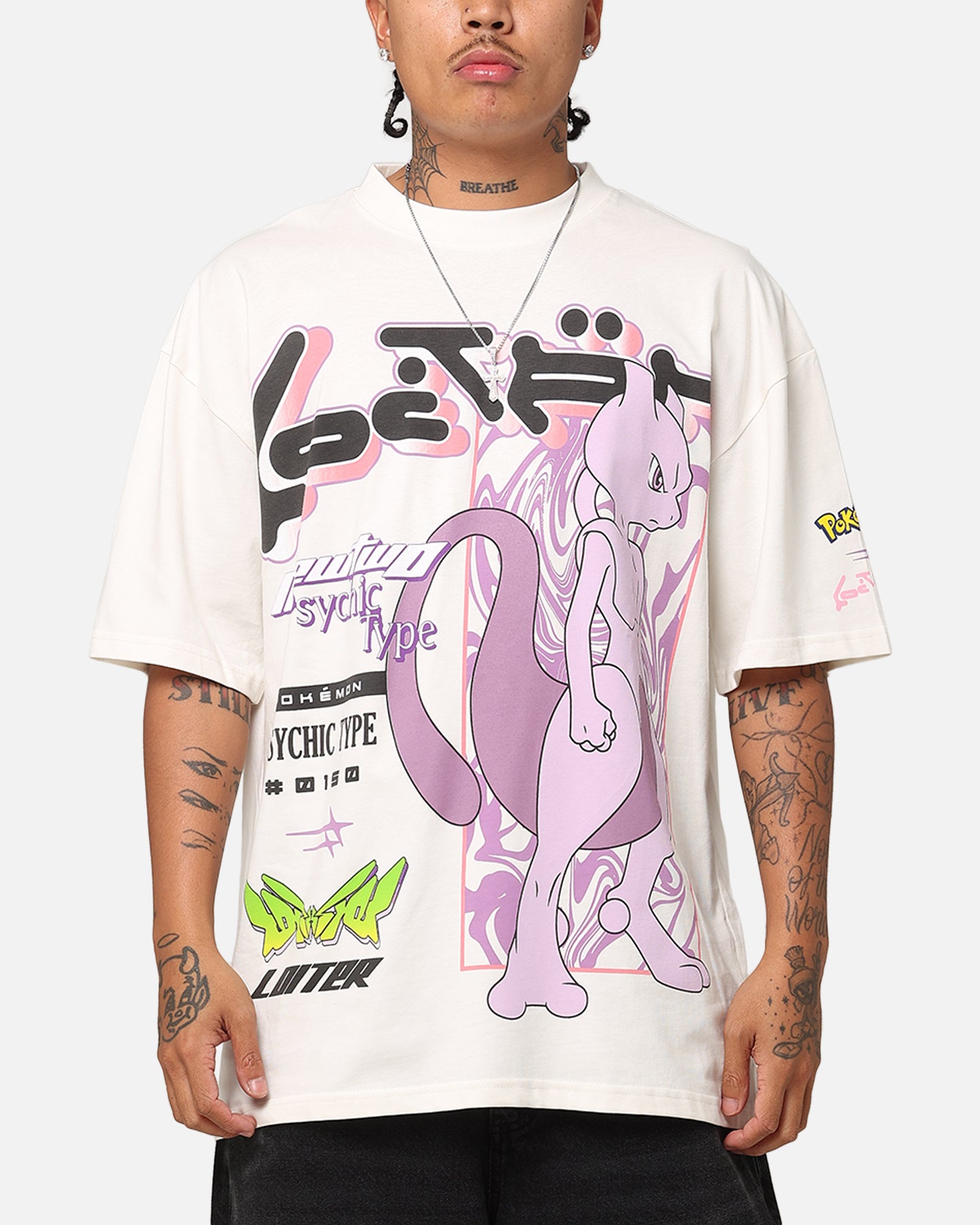 Pokémon By Loiter Mewtwo T-Shirt Off White | Culture Kings US