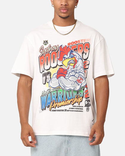 Mitchell & Ness Sydney Roosters Vs New Zealand Warriors T-Shirt Vintage White