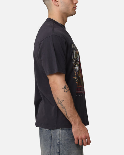 Mitchell & Ness Chicago Bulls 'UNC To Chicago' 6x Champions T-Shirt Overdyed Black