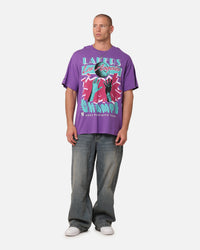 Mitchell & Ness Los Angeles Lakers 2002 Playoffs Tour T-Shirt Lavender
