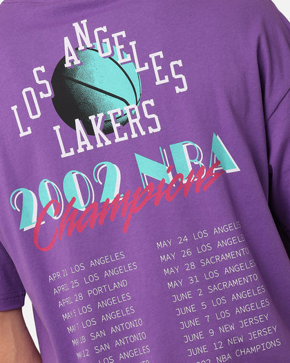 Mitchell & Ness Los Angeles Lakers 2002 Playoffs Tour T-Shirt Lavender