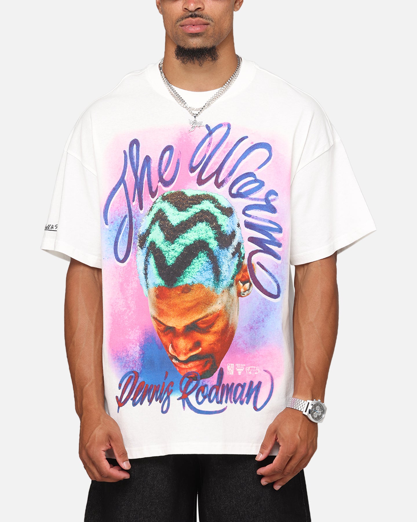 STUSSY × DENNIS RODMAN Tシャツ XL シカゴ・ブルズ Dennis Rodman X Stüssy 'The King of Rebound' - Vintage Reprint T-Shirt