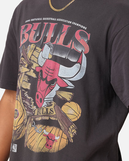 Mitchell & Ness Chicago Bulls Burst T-Shirt Overdyed Black