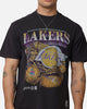 Mitchell & Ness Los Angeles Lakers Bevel Burst T-Shirt Overdyed Black