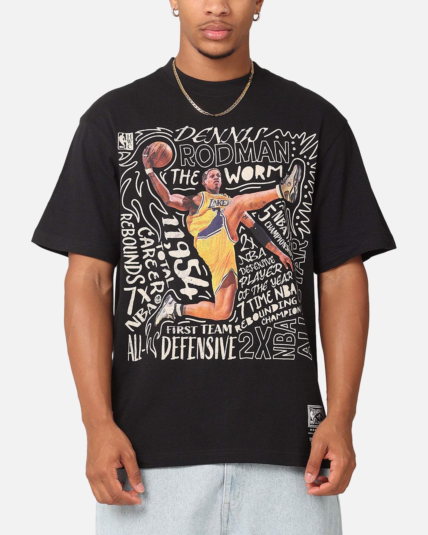 Mitchell & Ness Los Angeles Lakers Dennis Rodman Player Abstract T