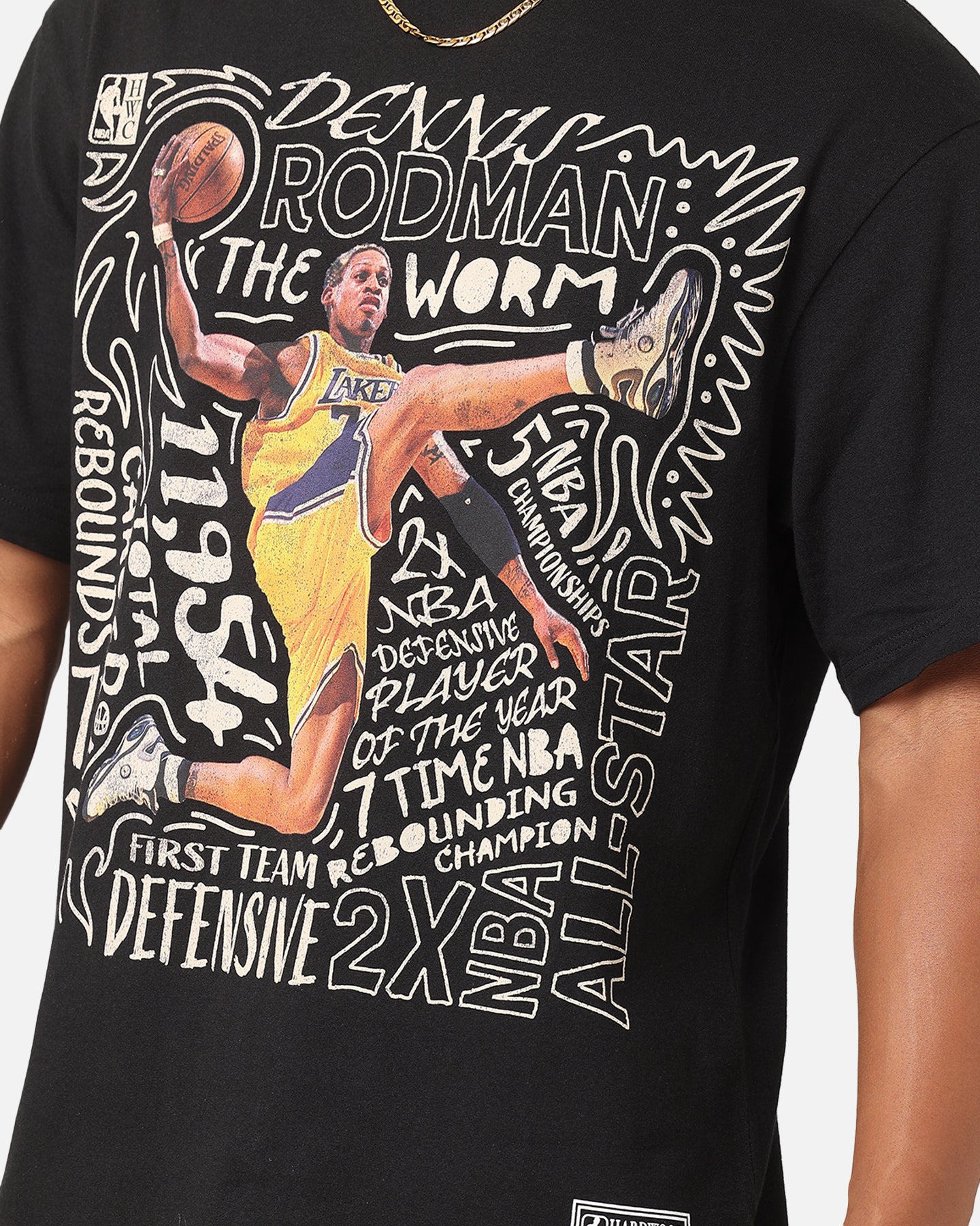 Mitchell & Ness Los Angeles Lakers Dennis Rodman Player Abstract T