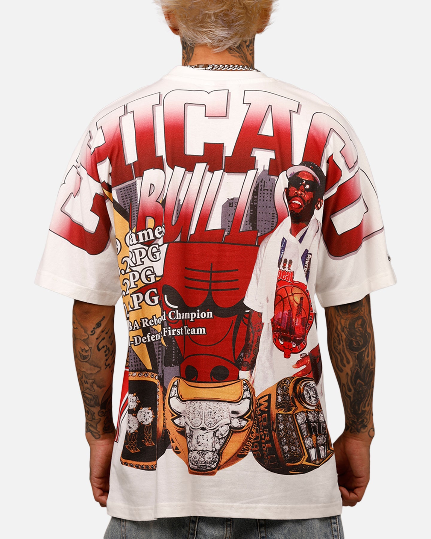 Mitchell & Ness Chicago Bulls Dennis Rodman Rings T-Shirt