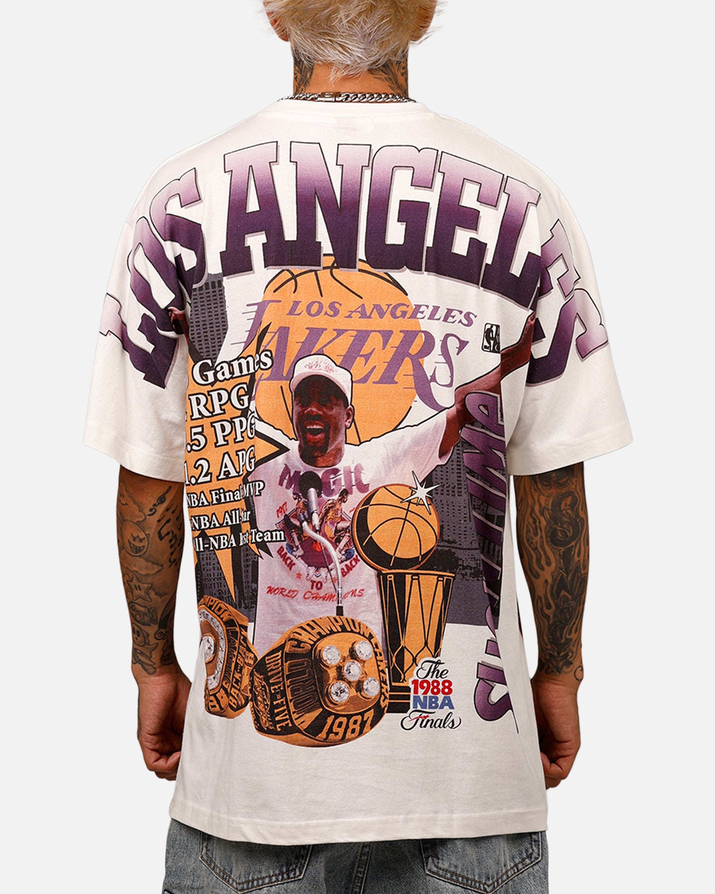 Mitchell & Ness Los Angeles Lakers Magic Johnson Rings T-Shirt