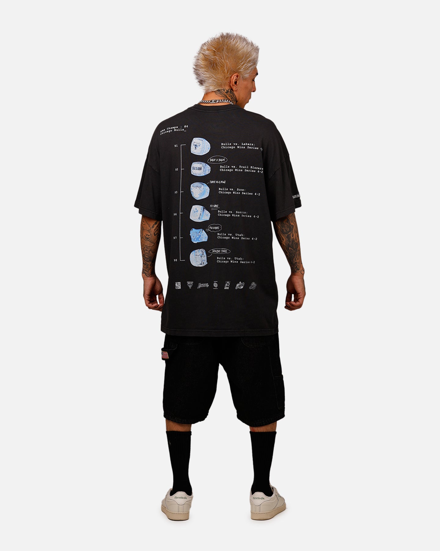 Mitchell & Ness Chicago Bulls Xray T-Shirt Faded Black | Culture