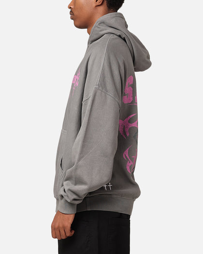 Saint Morta Wraith Crucifix Hoodie Washed Charcoal