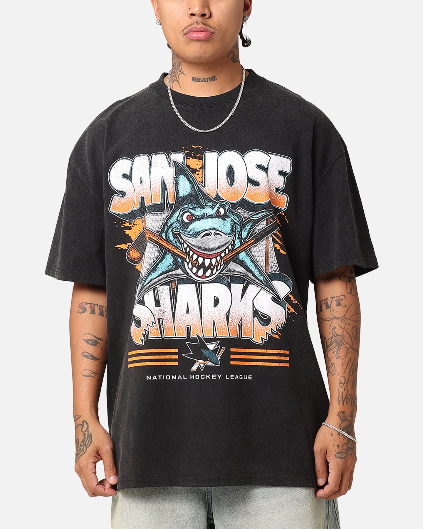 Culture Kings San Jose Sharks Shark Attack Heavy T-Shirt Vintage