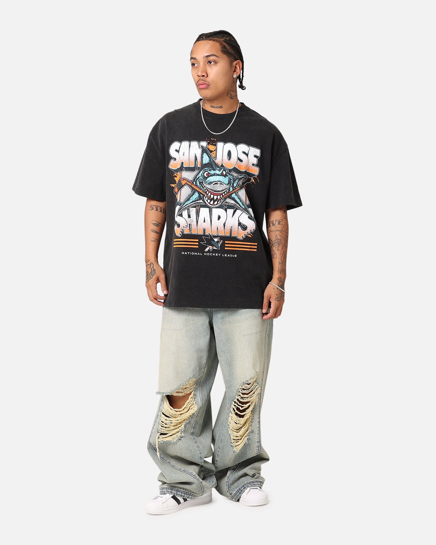 Culture Kings San Jose Sharks Shark Attack Heavy T-Shirt Vintage