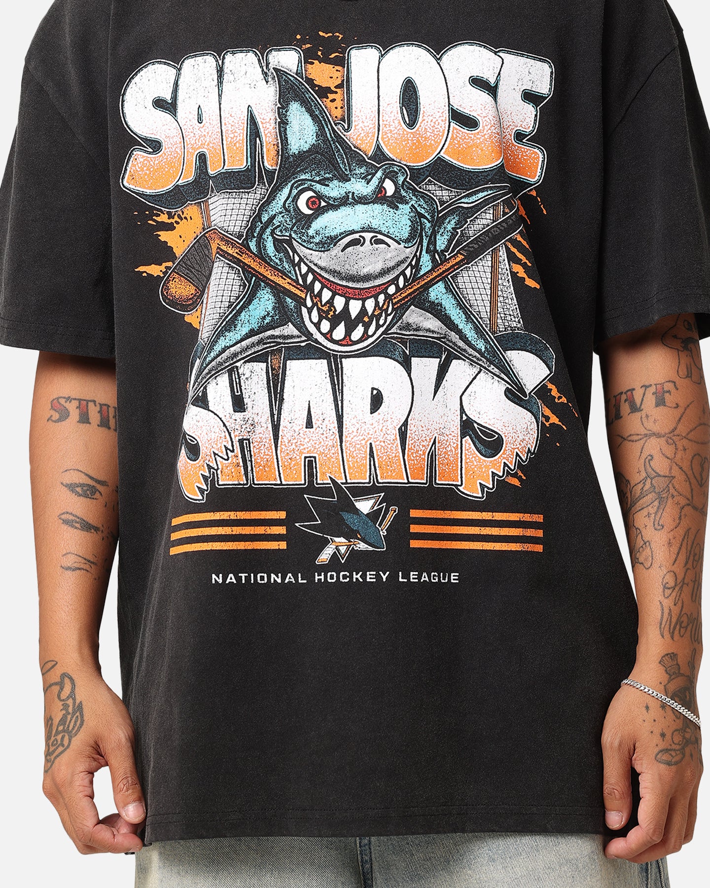Culture Kings San Jose Sharks Shark Attack Heavy T-Shirt Vintage
