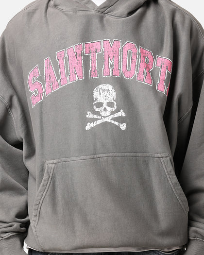 Saint Morta Members Club Premium Hoodie Washed Charcoal