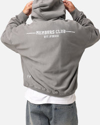 Saint Morta Members Club Premium Hoodie Washed Charcoal