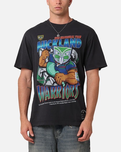 Mitchell & Ness New Zealand Warriors Ball Busting T-Shirt Overdyed Black