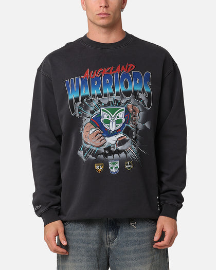 Mitchell & Ness New Zealand Warriors Break Out Crewneck Overdyed Black