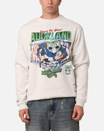 Mitchell & Ness New Zealand Warriors Burst Out Crewneck Silver Marle