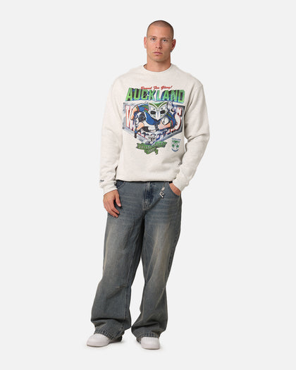 Mitchell & Ness New Zealand Warriors Burst Out Crewneck Silver Marle
