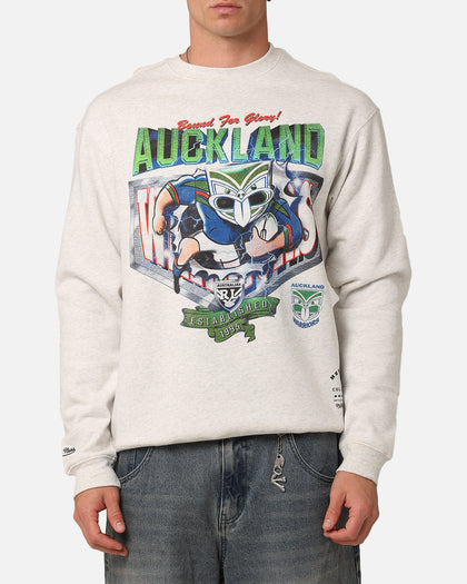 Mitchell & Ness New Zealand Warriors Burst Out Crewneck Silver Marle