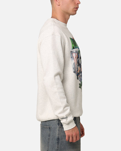 Mitchell & Ness New Zealand Warriors Burst Out Crewneck Silver Marle