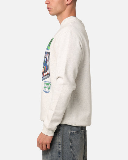 Mitchell & Ness New Zealand Warriors Burst Out Crewneck Silver Marle