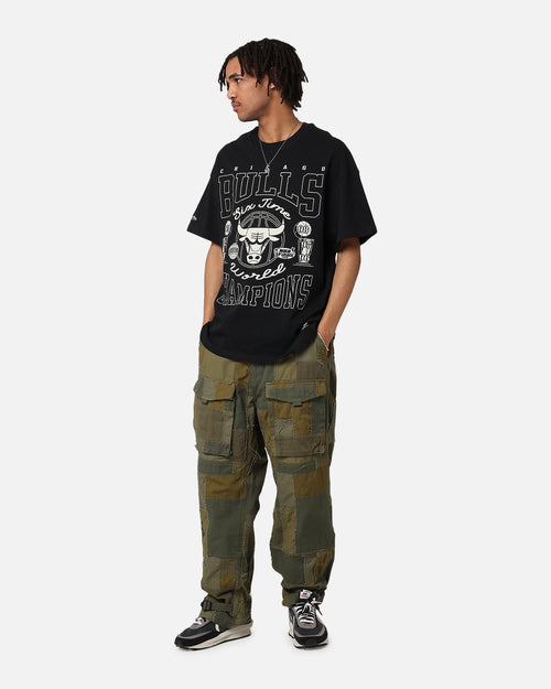 Mitchell & Ness Chicago Bulls 6 Time World Champions T-Shirt Faded Black