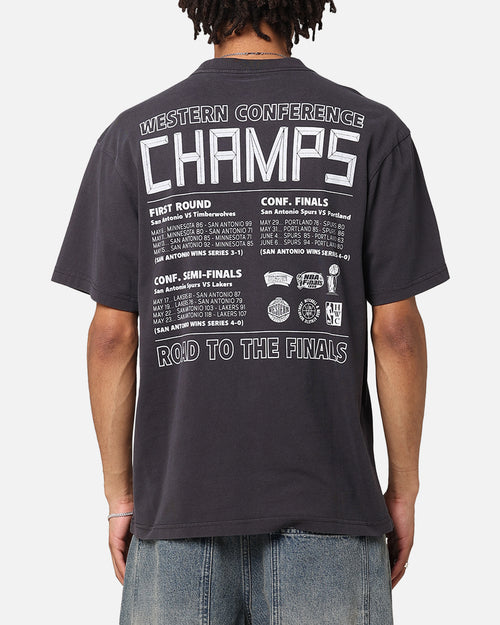 Mitchell & Ness San Antonio Spurs Chisel Championship T-Shirt Black