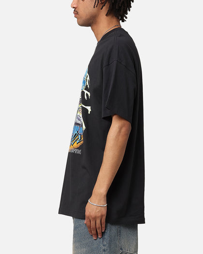 Mitchell & Ness Tar Heels Electric UNC T-Shirt Faded Black