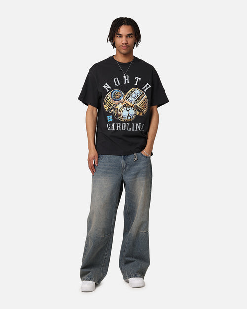 Mitchell & Ness North Carolina Rings UNC T-Shirt Faded Black