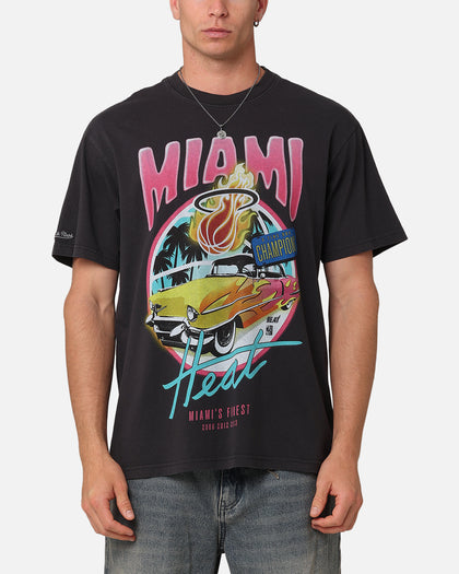 Mitchell & Ness Miami Heat Cruising T-Shirt Faded Black