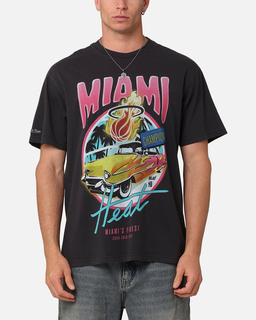 Mitchell & Ness Miami Heat Cruising T-Shirt Faded Black