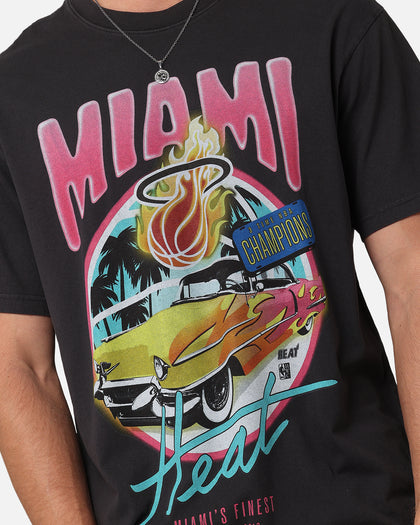 Mitchell & Ness Miami Heat Cruising T-Shirt Faded Black