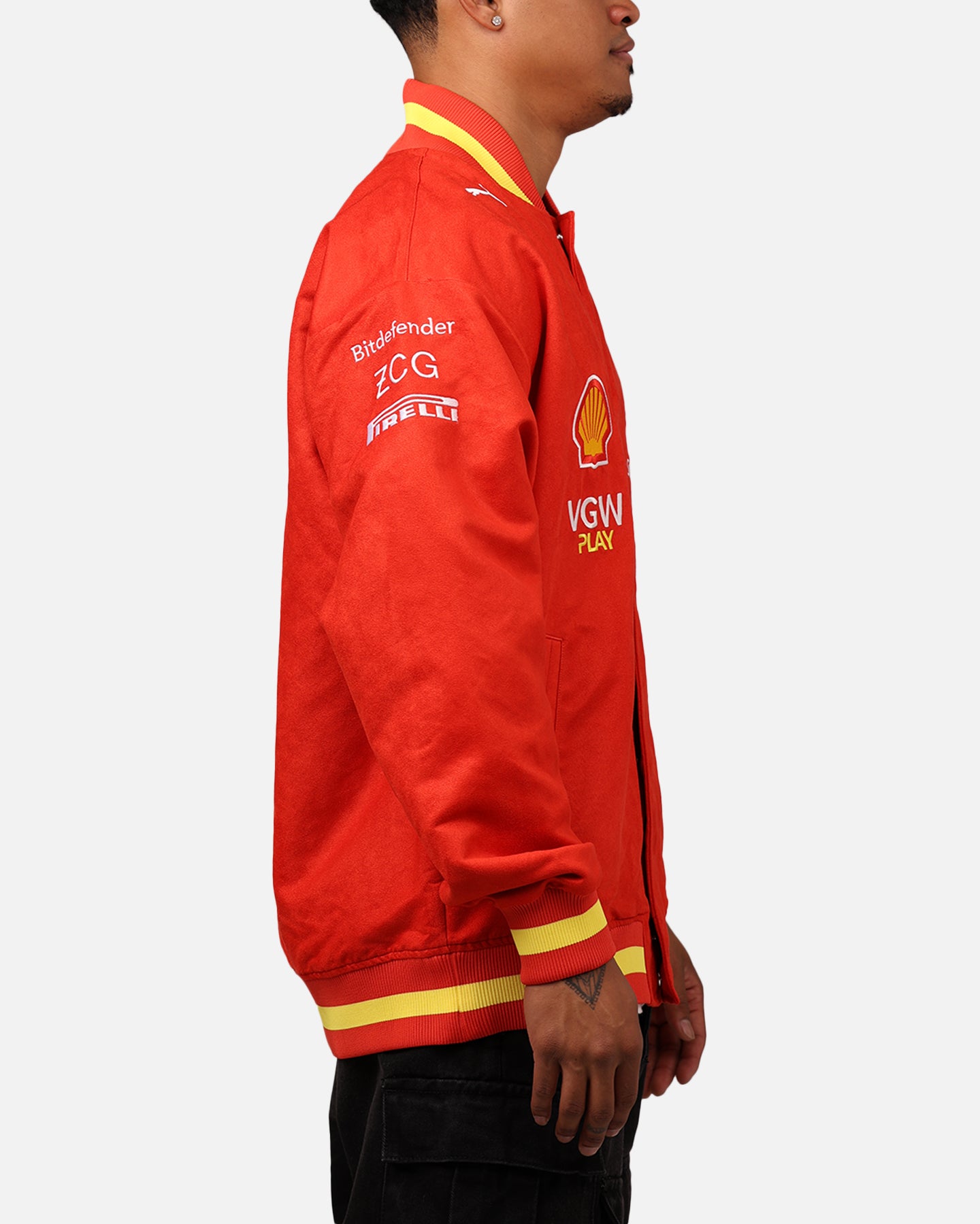 Puma X Scuderia Ferrari Full Zip Varsity Jacket Red | Culture Kings US