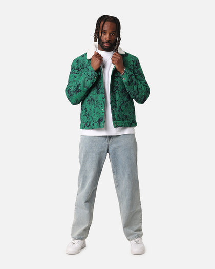 XXIII Chelsea Jacquard Sherpa Jacket Green/Blue