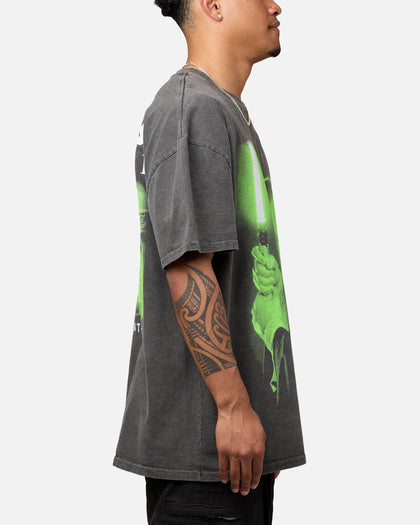 Star Wars Qui Gon Jinn Heavyweight T-Shirt Black Wash