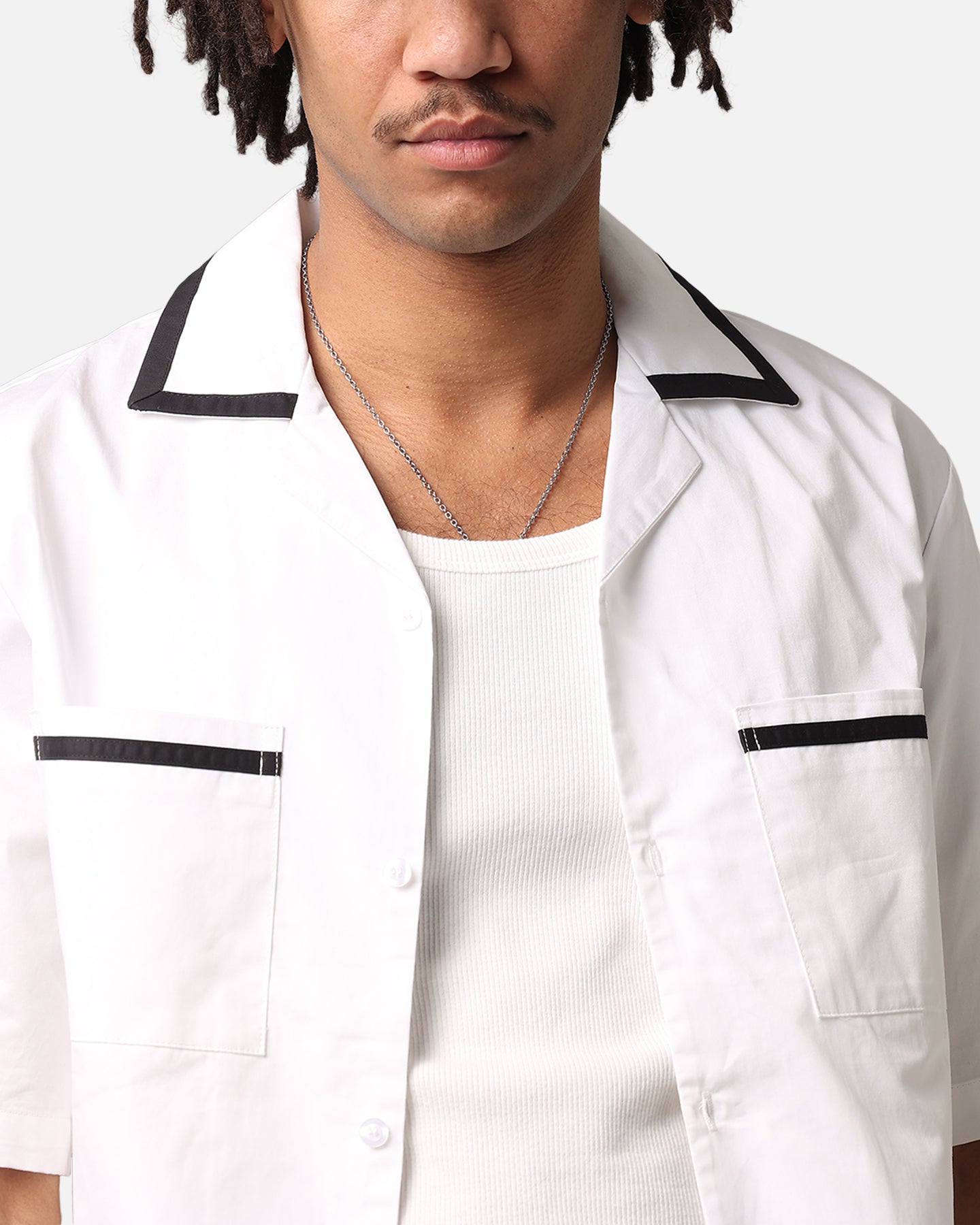 XXIII Accent Bowling Shirt White/Black | Culture Kings US