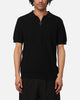 XXIII Herringbone Quater Zip Polo Shirt Black