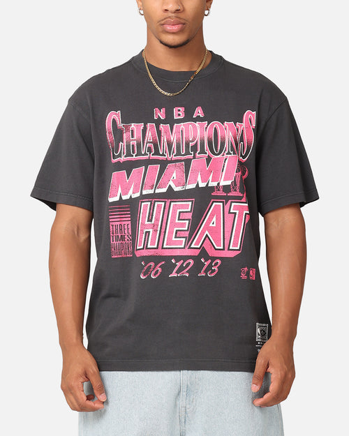 Mitchell & Ness Miami Heat Championship Neon T-Shirt Overdyed Black