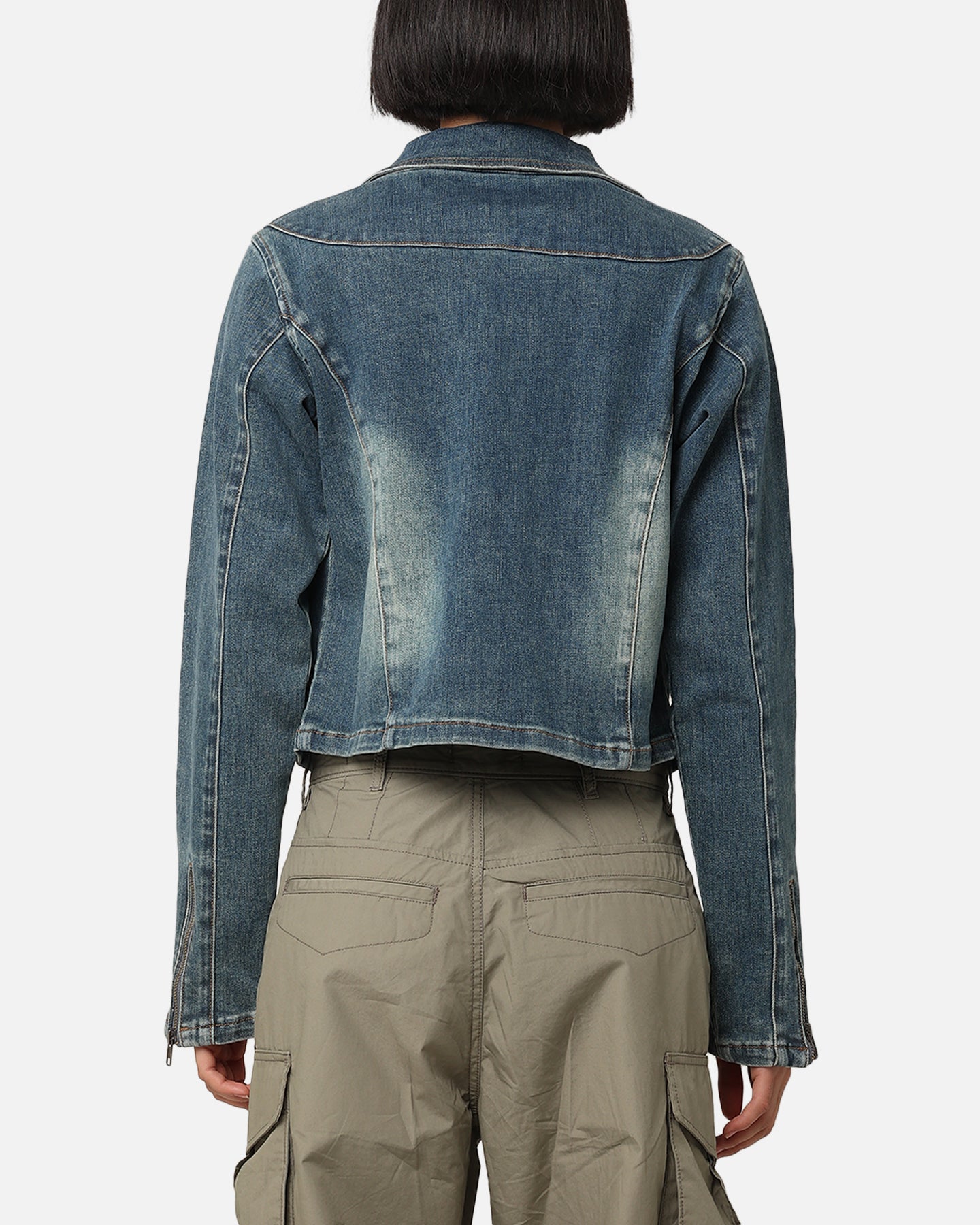 XXIII Women's Josie Fitted Denim Jacket Dark Denim | Culture Kings US