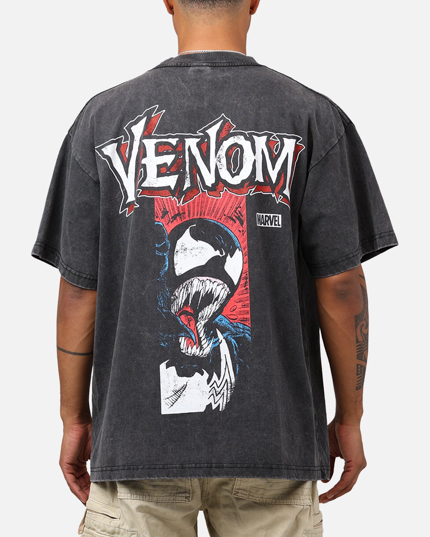 MARVEL スパイダーマン ヴェノム Tシャツ L Marvel Spider-Man Venom T-Shirt Black Acidwash | Culture Kings US