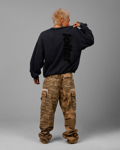 Loiter Freeway Crewneck Washed Black