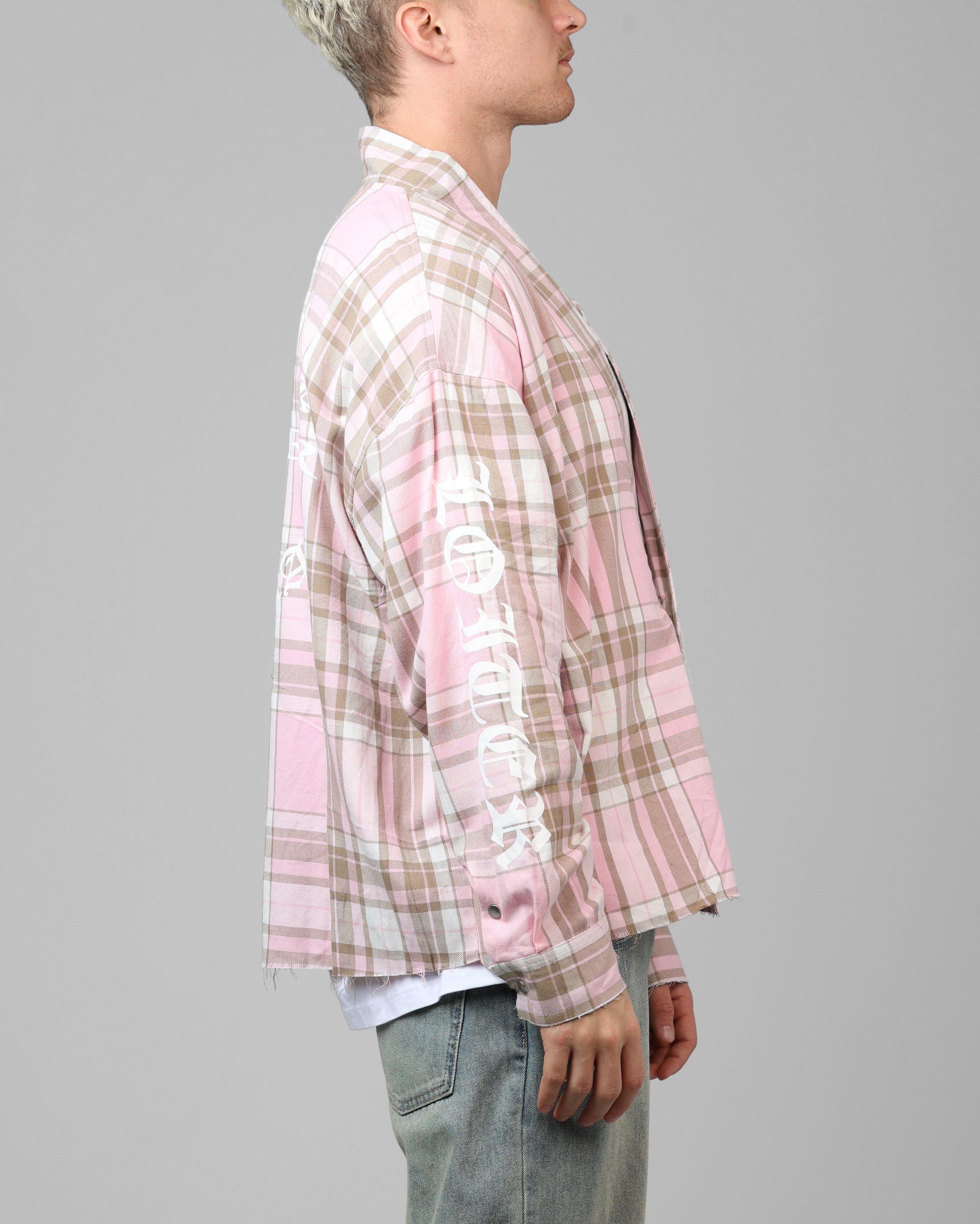 Loiter Kimono Flannel Pink/Brown | Culture Kings US