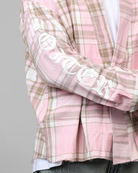 Loiter Kimono Flannel Pink/Brown