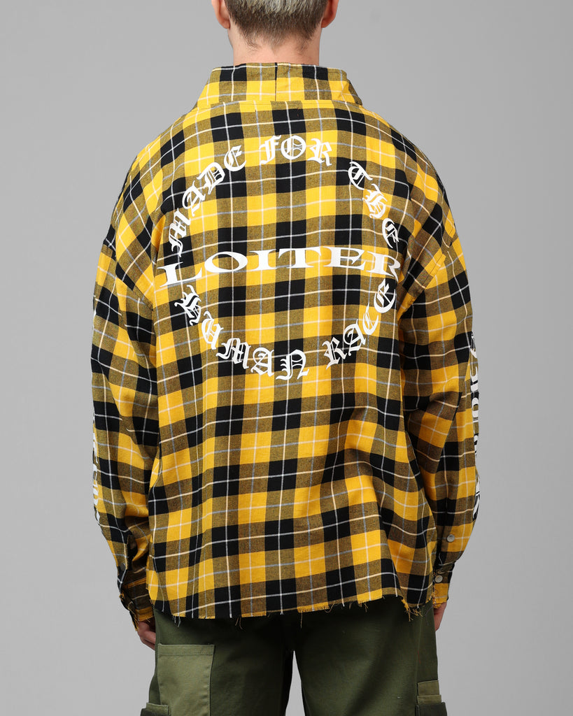 Loiter Kimono Flannel Yellow/Black | Culture Kings US