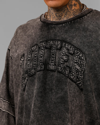 Loiter Impact Long Sleeve T-Shirt Washed Black/White