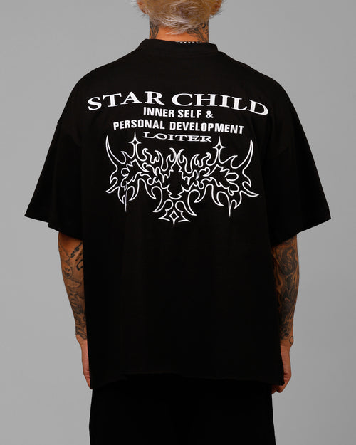 Loiter Star Child Pocket T-Shirt Black